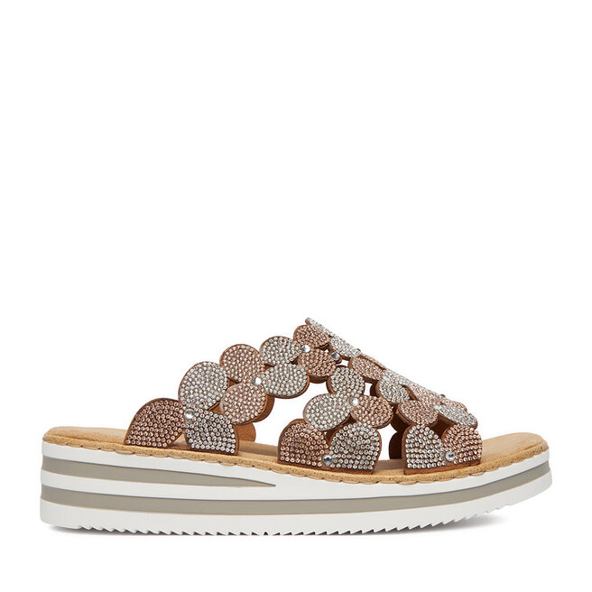 Klapki Rieker CEO-V02R8-90 Złoty -