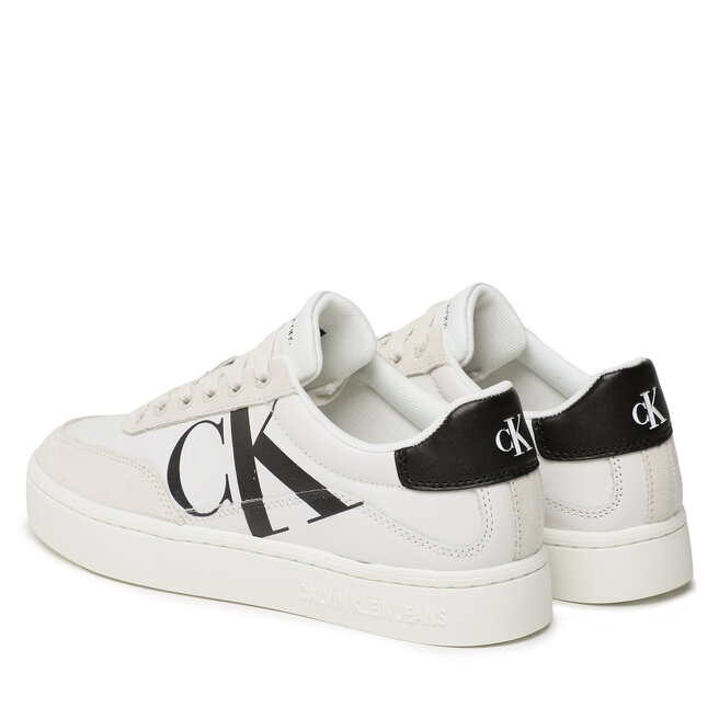 Calvin Klein Jeans Сникърси Calvin Klein Jeans Classic Cupsole Laceup Mix Lth YW0YW01057 Bright White/Creamy White/Black YBR