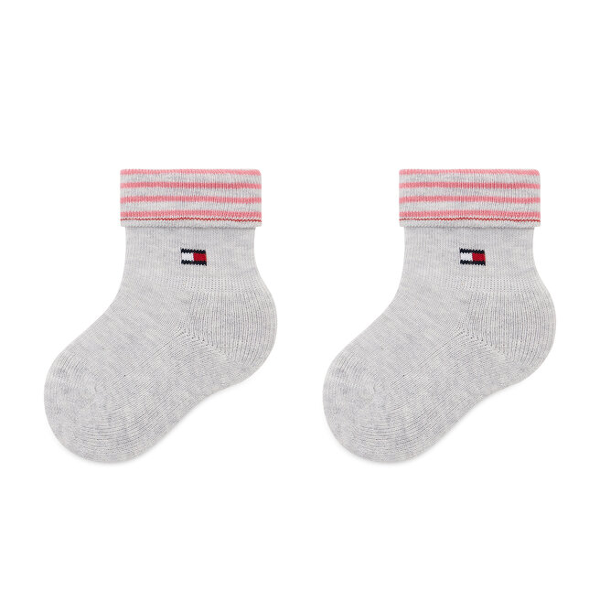 Tommy Hilfiger 2er-Set hohe Kindersocken Tommy Hilfiger 701220274 Pink Combo 002