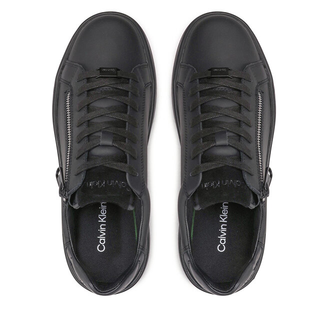Calvin Klein Sneakers Calvin Klein Low Top Lace Up Zip HM0HM00746 Triple Black 0GL