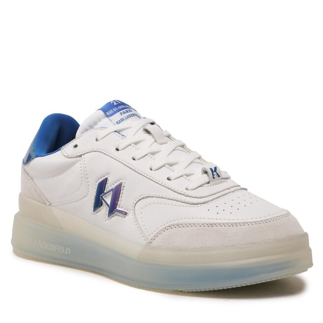 Sneakers KARL LAGERFELD KL53426 White Lthr W/Blue epantofi-Bărbați-Pantofi-De imagine super redus 2022