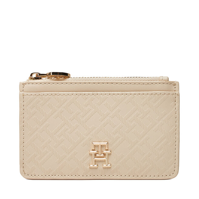 Etui na karty kredytowe Tommy Hilfiger Th Distinct Long Cc Holder Mono - Écru