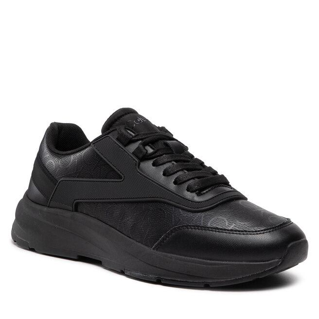 Sneakers Calvin Klein Low Top Lace Up Mono HM0HM00818 Black Mono 0GL 0GL imagine noua gjx.ro