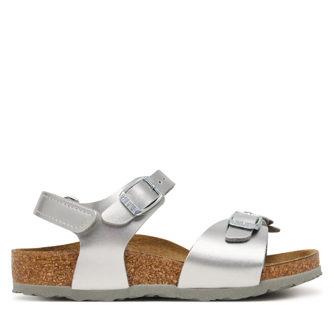 Sandały Birkenstock Rio As Flowers 1031702 S Srebrny - dziewczęce