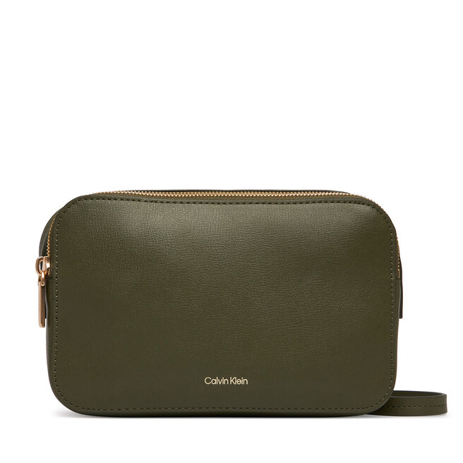 Torebka Calvin Klein Foil Logo Elongated Camera Bag LV04F3276G Zielony -