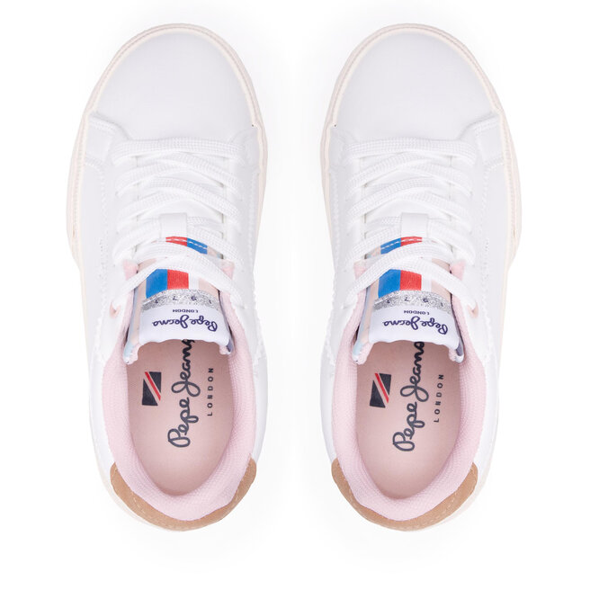 Pepe Jeans Sneakersy Pepe Jeans Kenton Classic Girl PGS30534 White 800