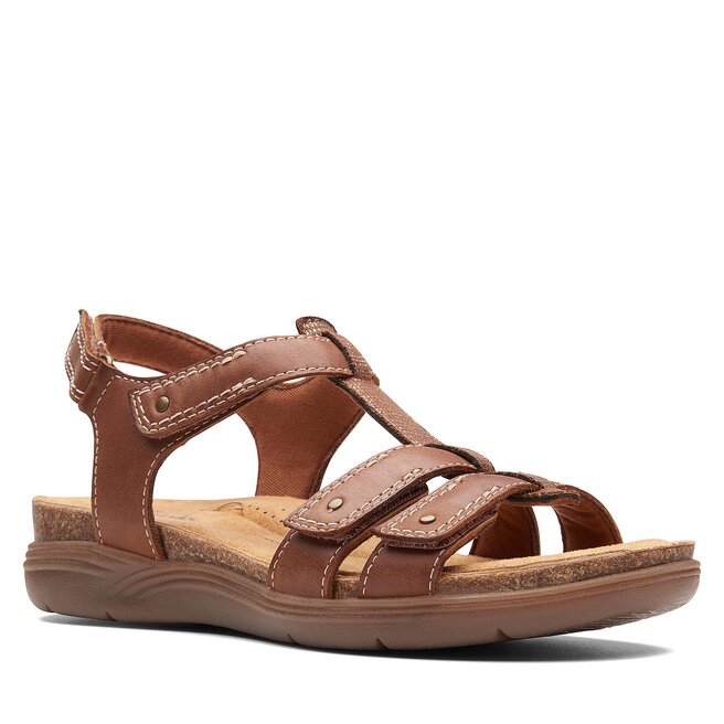Sandale Clarks April Cove 26170511 Dark Tan Lea