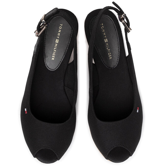 Tommy Hilfiger Espadrilky Tommy Hilfiger Iconic Elba Sling Back Wedge FW0FW04788 Black BDS
