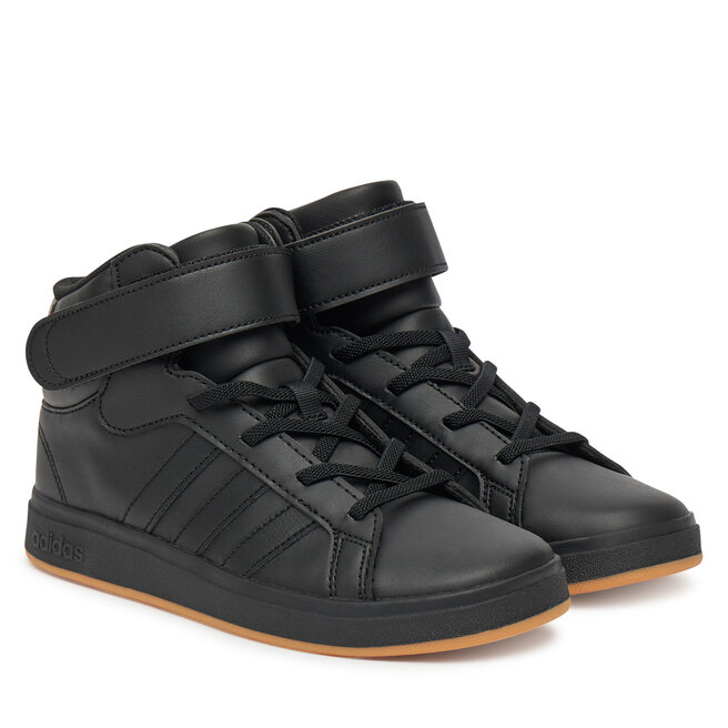 Sneakersy adidas Grand Court Mid K - Czarny