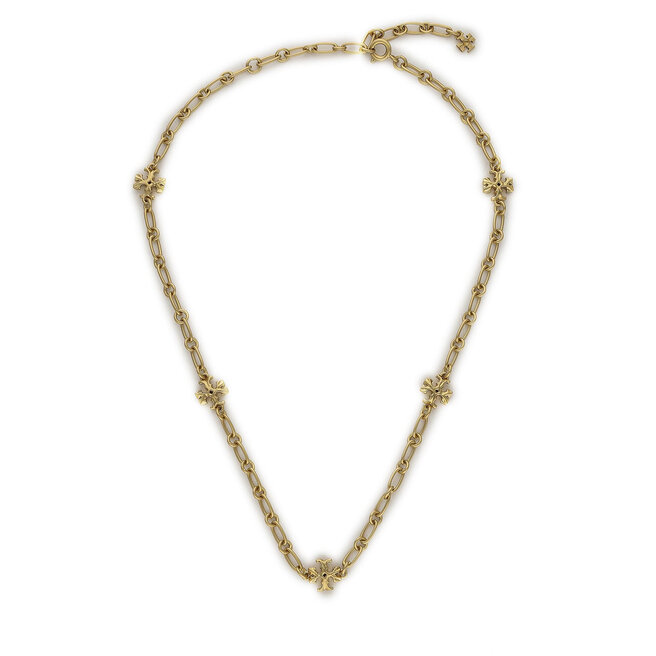 Colier Tory Burch Roxanne Chain Delicate Necklace 83341 Rolled Tory Gold 715 715 imagine noua 2022