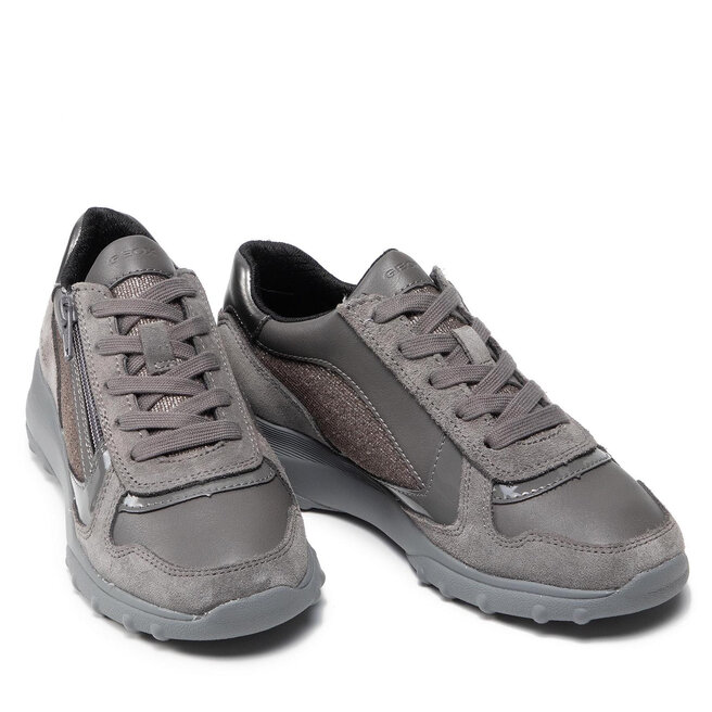 Geox Mädchen Sneaker D Alleniee B - Leder & Gummi-Sohle