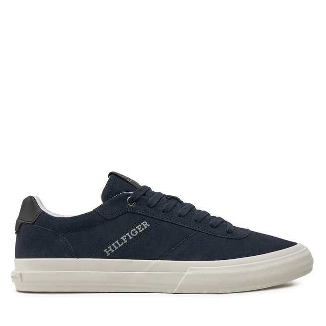 Sneakersy Tommy Hilfiger Th Hi Vulc Low Street Suede - Granatowy