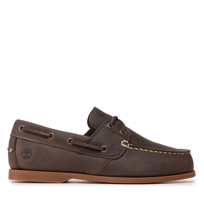 Timberland Pantofi Timberland Cedar Bay Boat Shoe TB0A29YG931 Dk Brown Full Grain