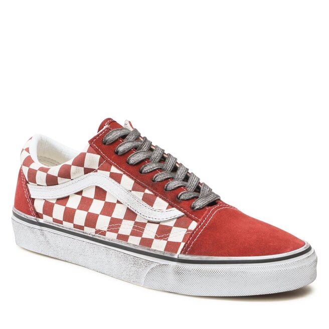 White red shop checkered vans