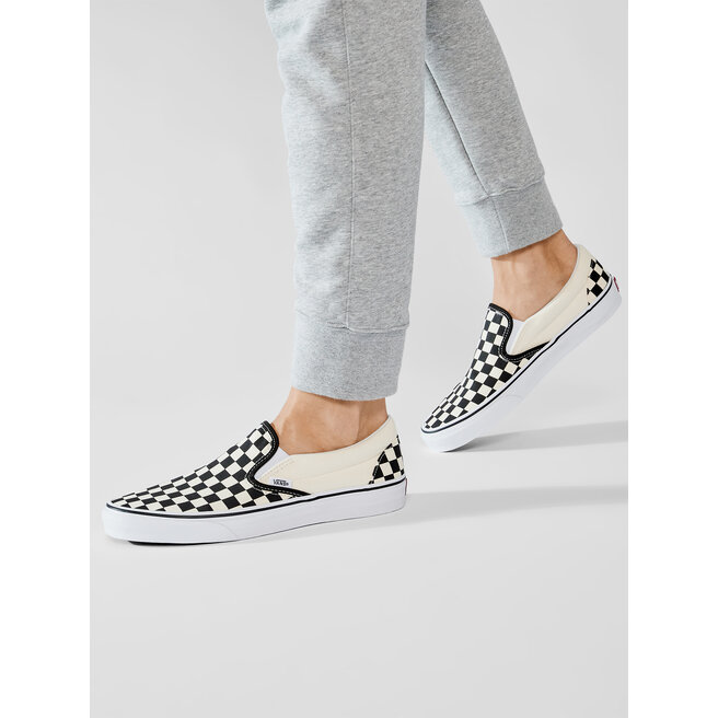 Vans Sneakers aus Stoff Vans Classic Slip-On VN000EYEBWW1 Blk/Whtchckerboard/Wht