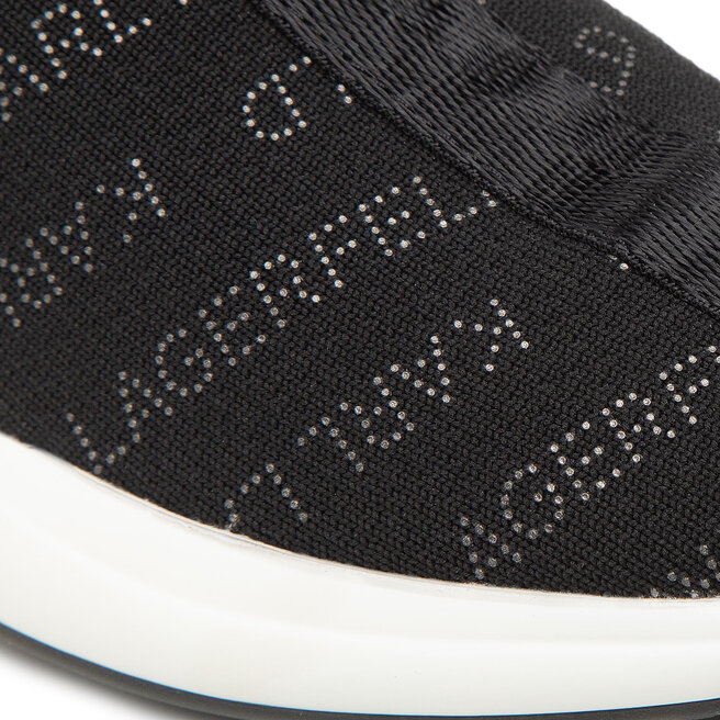 KARL LAGERFELD Sneakersy KARL LAGERFELD KL62119 Black Knit Textile W/Lt Grey