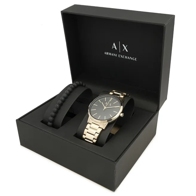Ceas Armani Exchange Cayde Gift Set AX7119 Gold/Gold