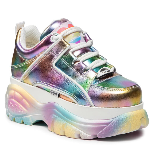 Buffalo chunky sneakers in pastel multi clearance