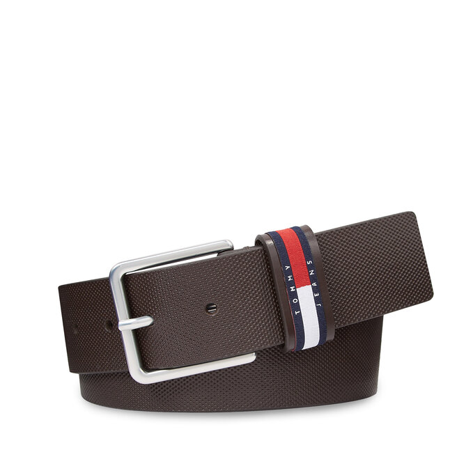Pasek Męski Tommy Jeans Tjm Elevated Leather 4.0 - Brązowy