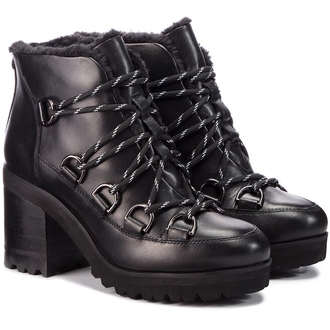 Botines Steve Zana Biker Boot Black Leather • Www.zapatos.es