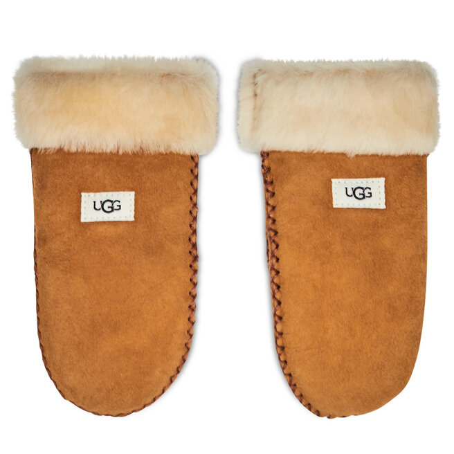 Ugg Gants enfant Ugg K Sheepskin Mitten W Stitch 20095 Chestnut