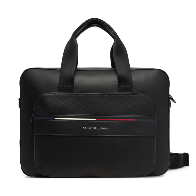 Torba na laptopa Tommy Hilfiger Th Foundation Computer Bag - Czarny