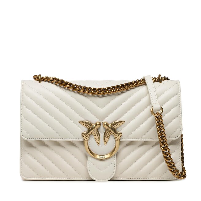 Τσάντα Pinko Love One Classic 100941 A0GK Bianco Seta/Antique Z14Q
