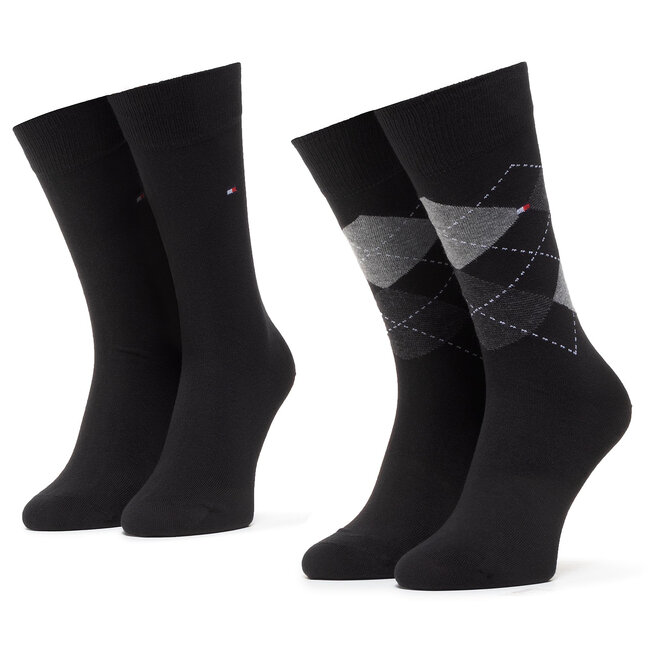 Skarpety długie Tommy Hilfiger 100001495 Czarny - męskie