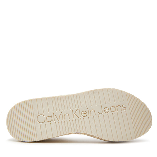 Espadrilles Calvin Klein Jeans Sporty Wedge Rope Su Con YW0YW00977 Écru ...