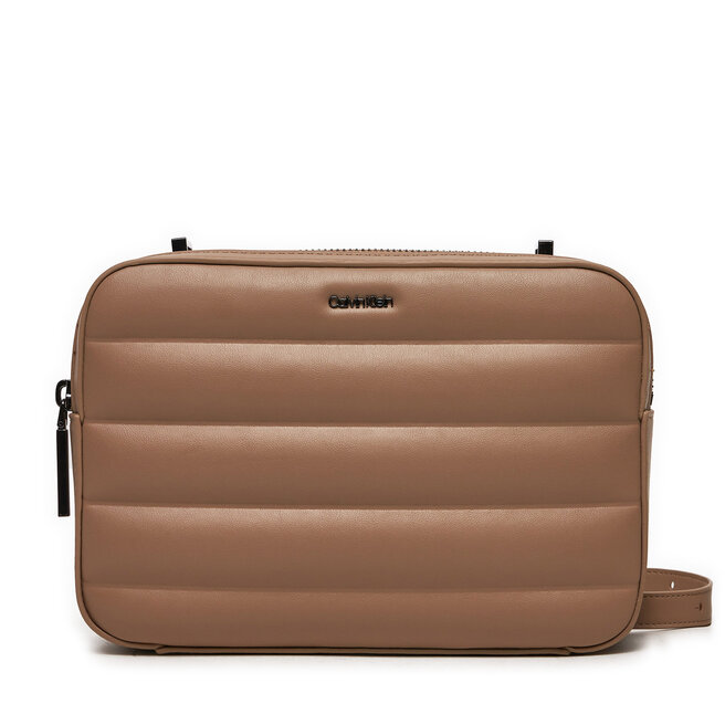 Torebka Calvin Klein Line Quilt Camera Bag - Brązowy