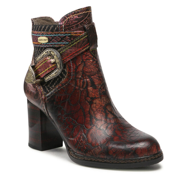 Botine Laura Vita Elceao 231A SL18956-31A Wine 231A imagine noua