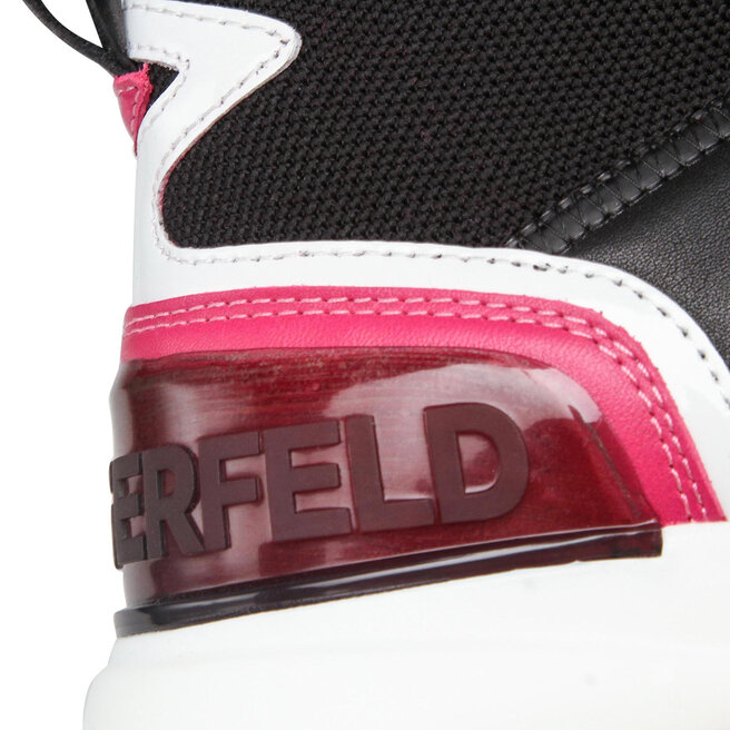 KARL LAGERFELD Sneakers KARL LAGERFELD KL62155 Black Lthr/Text W/Pink