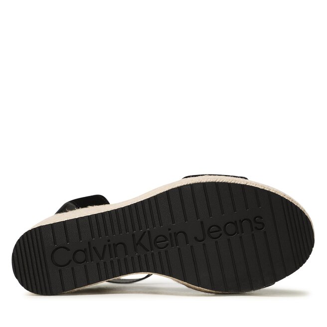 Calvin Klein Jeans Еспадрили Calvin Klein Jeans Wedge Sandal Su Con YW0YW01026 Black BDS