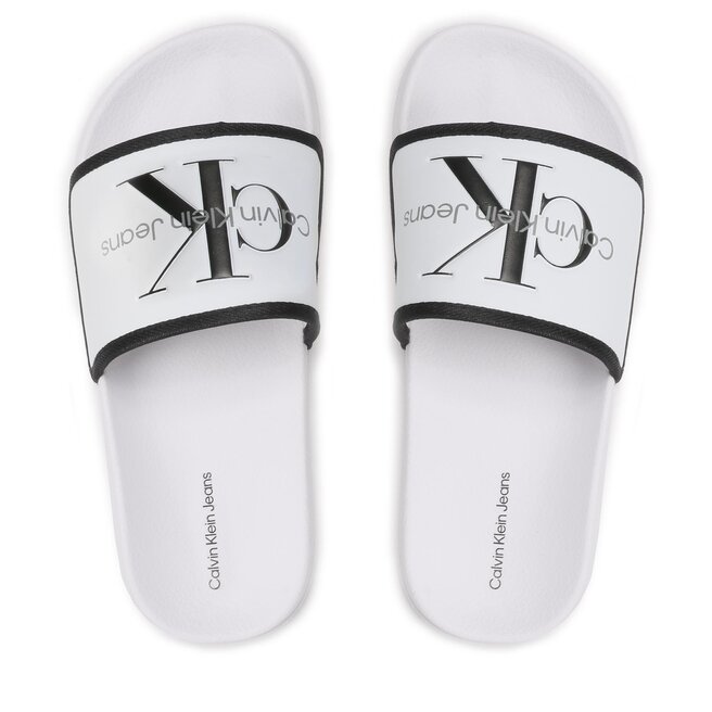 Calvin Klein Jeans Papucs Calvin Klein Jeans Logo V3B0-80630-1172 S White/Black X002