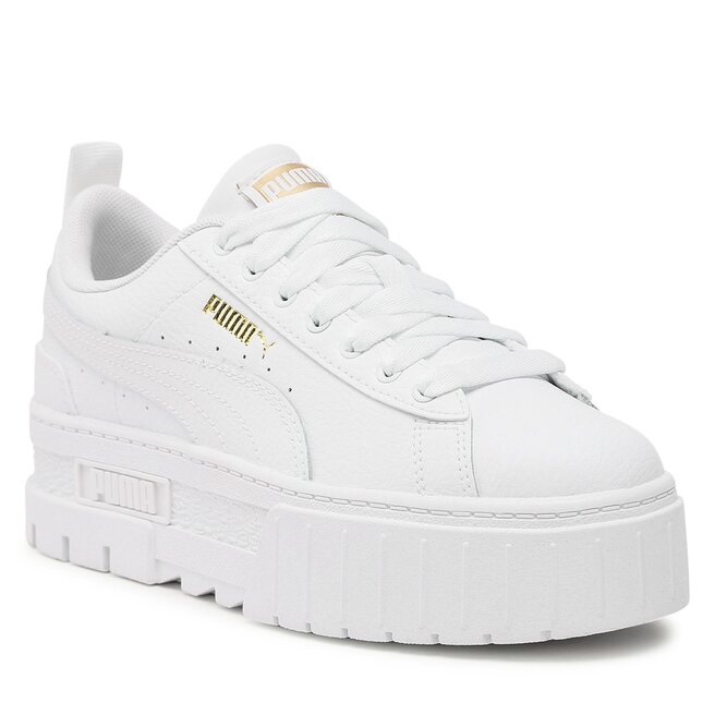 Puma Сникърси Puma Mayze Lth Jr 384527 Puma White/Puma Team Gold