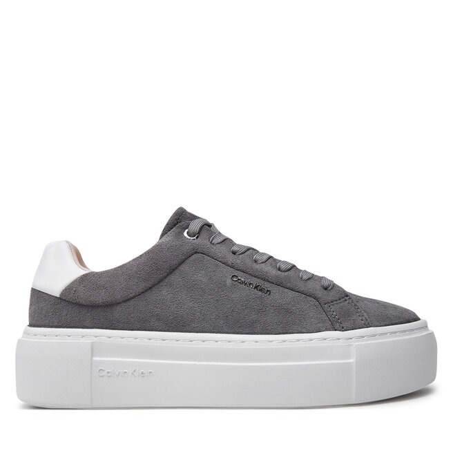 Sneakersy Calvin Klein Flatform Cup Lace Up W/Ml - Szary