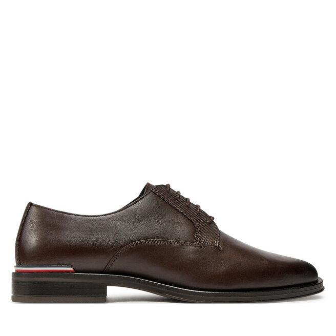 Półbuty Tommy Hilfiger Core Rwb Hilfiger Text Lth Shoe - Brązowy