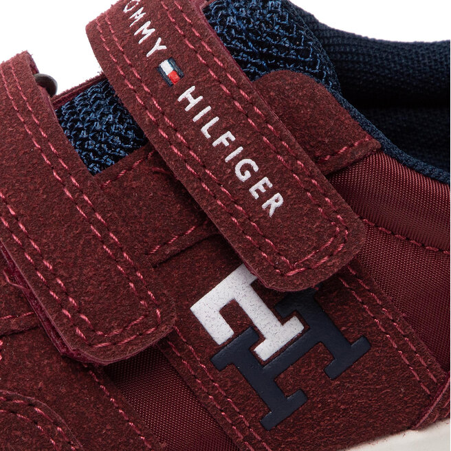 Tommy Hilfiger Superge Tommy Hilfiger Low Cut Velcro Sneaker T1B9-32490-1450 S Bordeaux/Blue A240