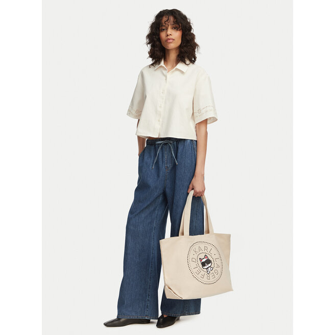 Torebka KARL LAGERFELD B2W50075 Kremowy -