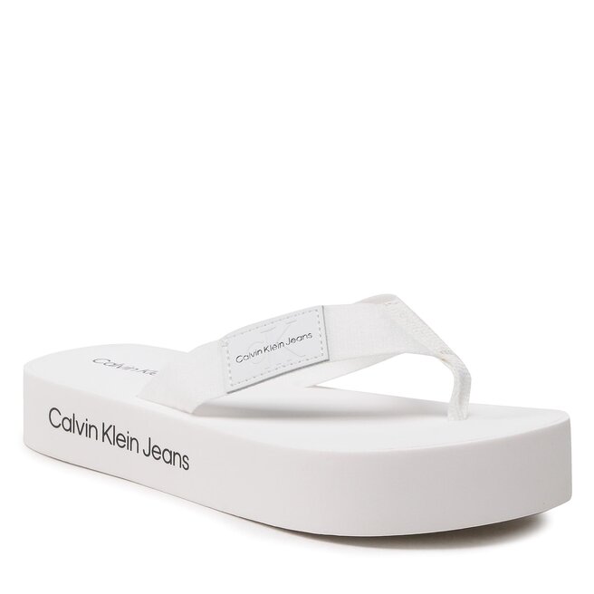 Calvin Klein Jeans Джапанки Calvin Klein Jeans Flatform Flipflop YW0YW00993 White YBR