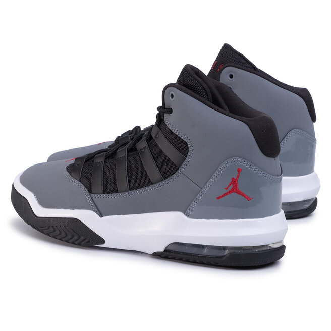 jordan max aura grey and red