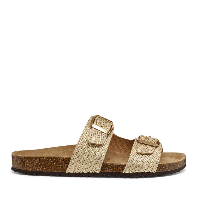 Klapki Geox D Brionia D35LSL 00047 C2012 Złoty -