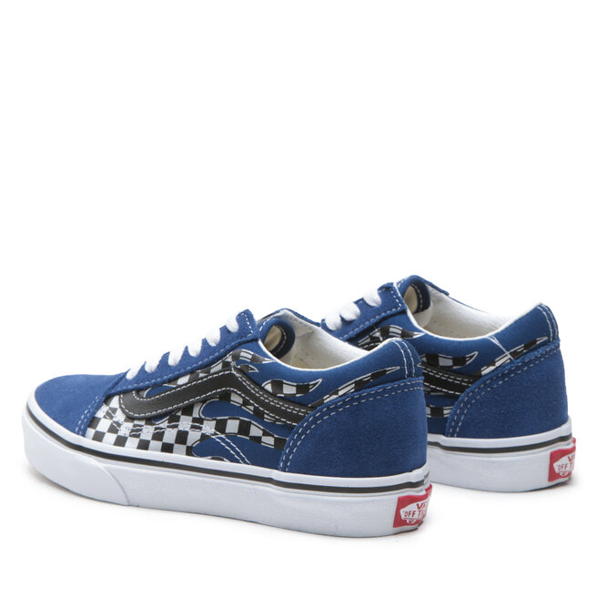 Vans old skool hot sale checkerboard flame