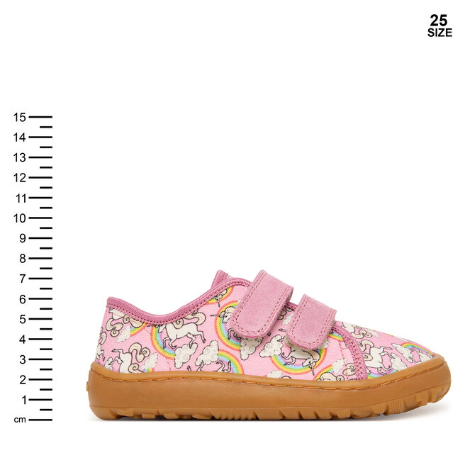 Kapcie Froddo Barefoot Canvas G1700440-12 S Różowy - dziewczęce