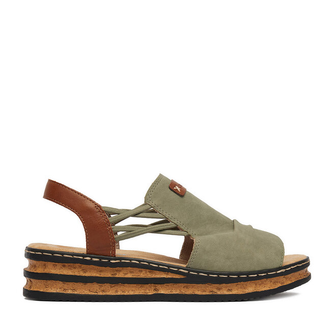 Sandały Rieker CEO-62962-52 Zielony - kobiece