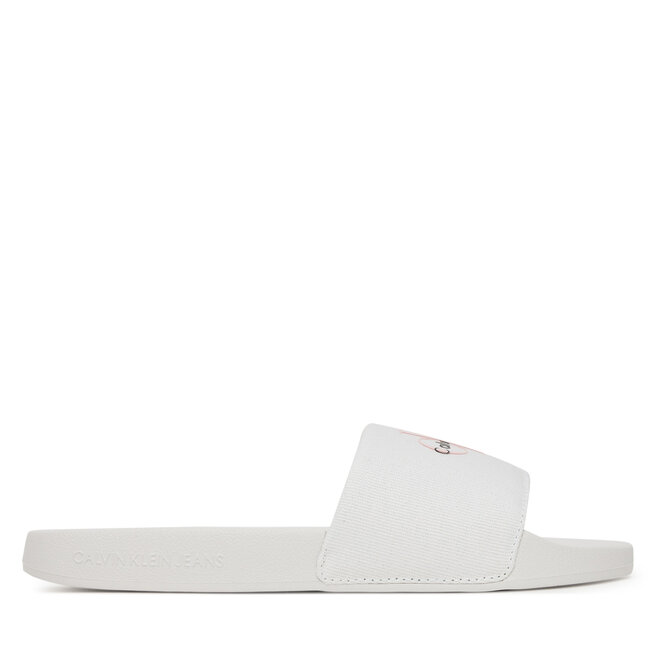 Japonki Calvin Klein Jeans Slide Monogram Wn Logo Ck - Biały