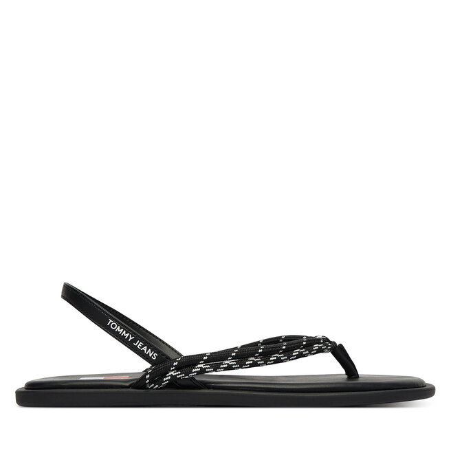 Sandały Tommy Jeans Tjw Casual Rope Sandal EN0EN02951 Czarny - kobiece