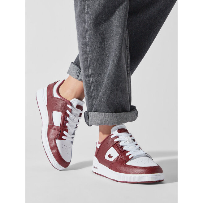 Lacoste Sneakersy Lacoste Court Cage 746SFA0041 Wht/Burg 2G1