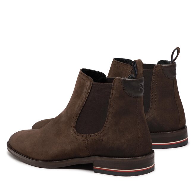 Tommy Hilfiger Chelsea Tommy Hilfiger Signature Hilfiger Suede Chelsea FM0FM04175 Cocoa GT6
