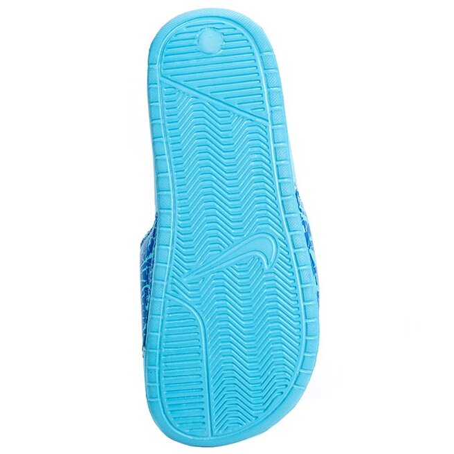 Nike Natikači Nike Wmns Benassi Jdi Print 618919 414 Clearwater/White Dk Electric Blu
